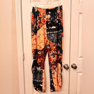Lily by Firmiana Floral Patchwork Wide-Leg Pants Size S